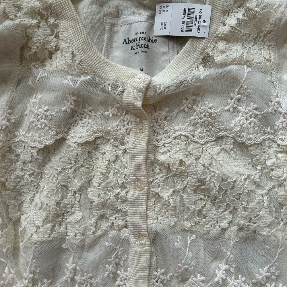 Abercrombie & Fitch White Lace Robe
